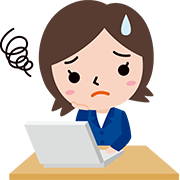 困っている若い女性