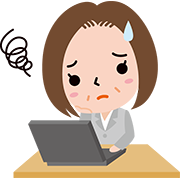 困っている上司の女性