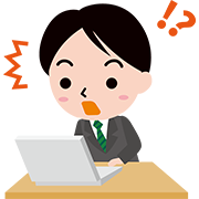 驚いている若い男性
