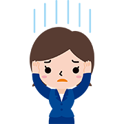 頭を抱えている若い女性