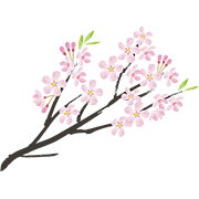 墨絵風の桜