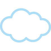 雲　水色（アウトライン）