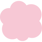 ふわふわ雲の吹き出し（ベタ）