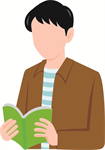 読書をする成人男性