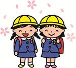 小学校の入学式4（女の子2人）