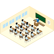 学校の俯瞰図　教室