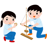 火起こし（林間学校）