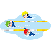 泳ぐ子供たち