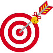 矢の刺さった的