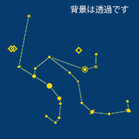 秋の星座　ペルセウス座（背景透過）