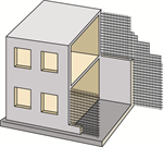 建築中のユニット工法の家
