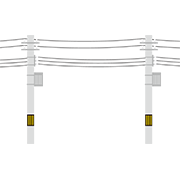 電柱と電線