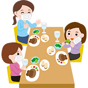 マスク会食（女子会）　アルコールなし