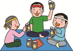 お酒を飲む男性たち