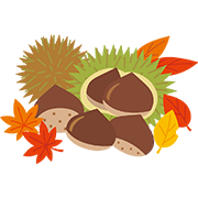 紅葉と栗の盛り合わせ