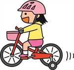 自転車に乗る女の子