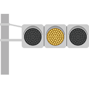 交通信号機（黄）