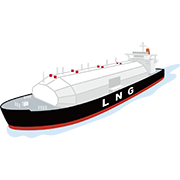 連続タンクカバー型（さやえんどう型）LNG船
