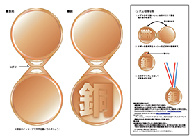 紙で作る銅メダル