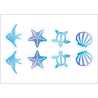 夏のガーランド 海の生き物