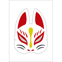 稲荷狐（目元のみ）のお面