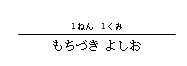 シンプルな名前シール