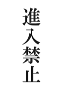 案内用「進入禁止」