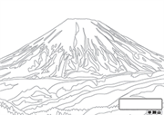 日本の山 ぬり絵 羊蹄山